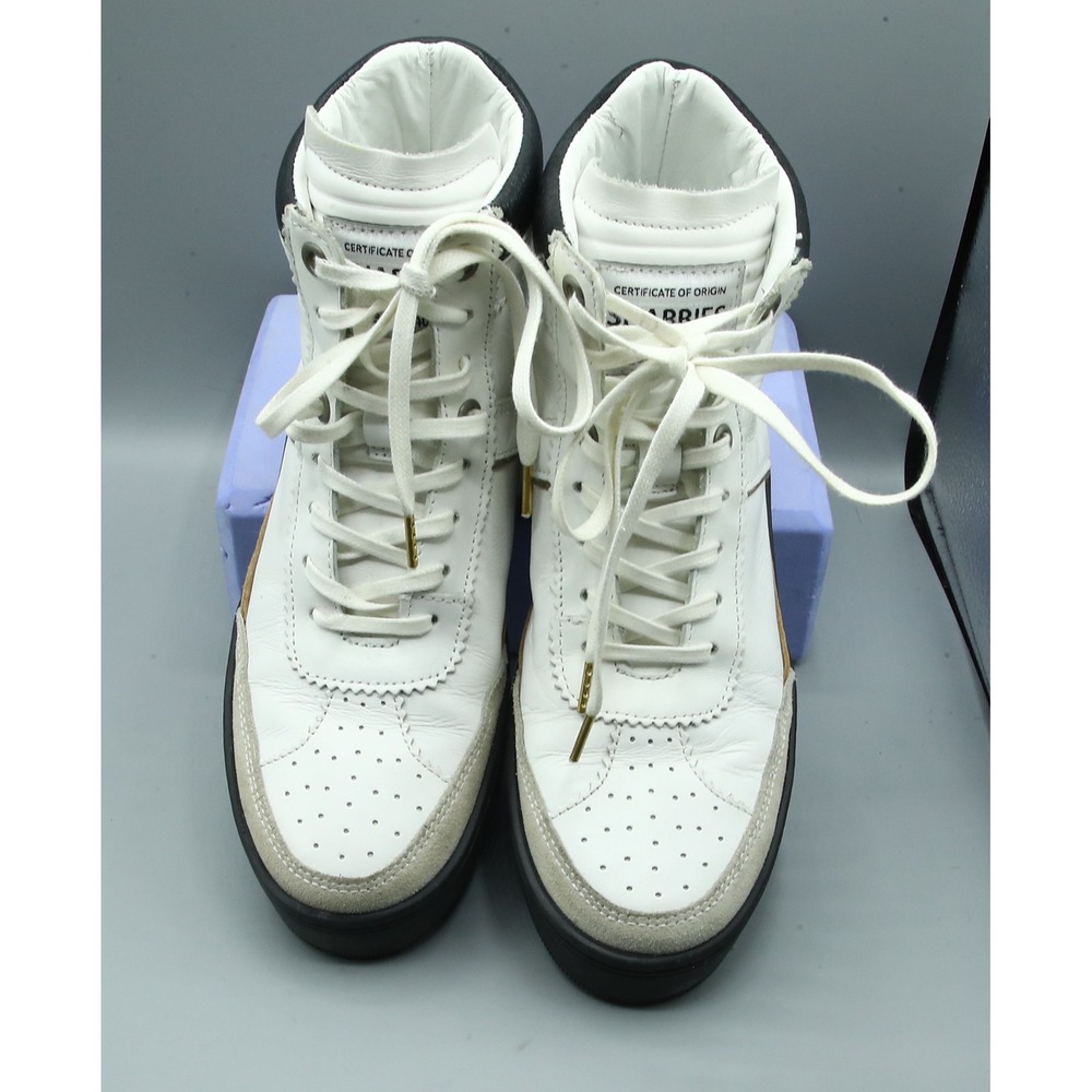 Shabbies Amsterdam Reven White Leather High Top  Sneakers Womens Size 37 EU